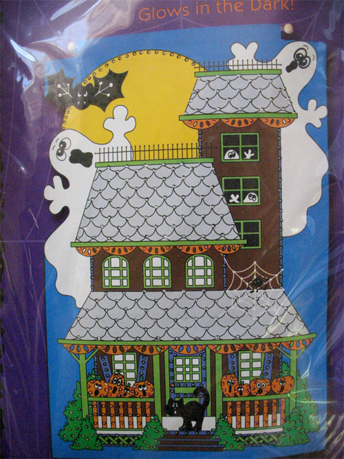Halloween Haunted House Hanging Wall Glows in The Dark Party Decor Decoration