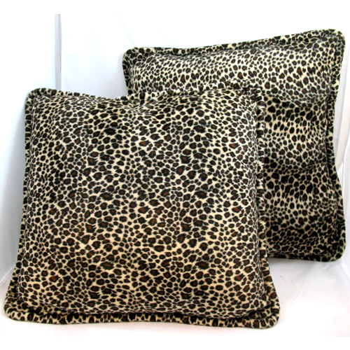 19" Lot2 African Safari Animal Print Leopard Pillows